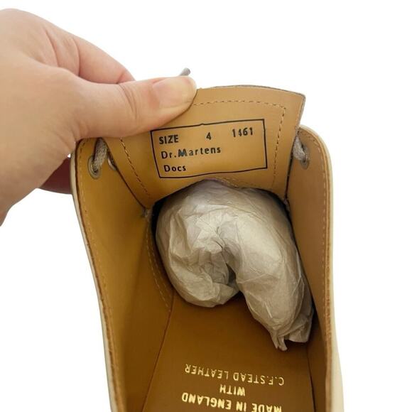 Dr. Martens 1461 Beige Leather and Suede Shoes - Picture 5 of 8